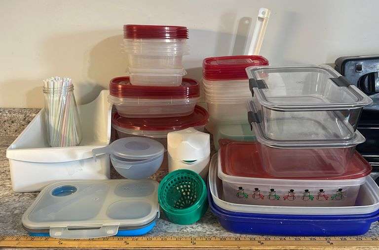 Tupperware, Glad & Rubbermaid Food Storage Containers Sherwood Auctions