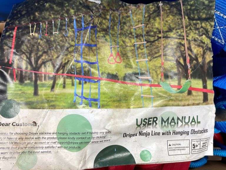 Dripex Ninja(Used 1 Summer )Obstacle Course Sherwood Auctions