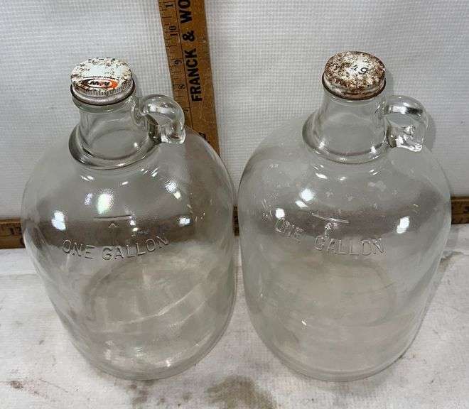 2 One Gallon Glass Jugs Sherwood Auctions