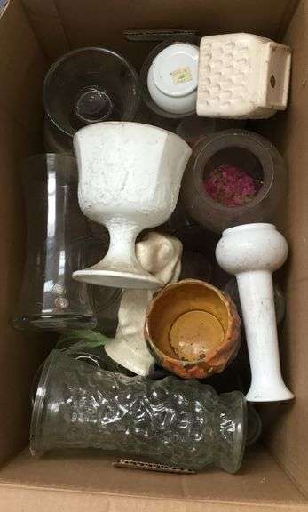 Box of Assorted Vases - Sherwood Auctions