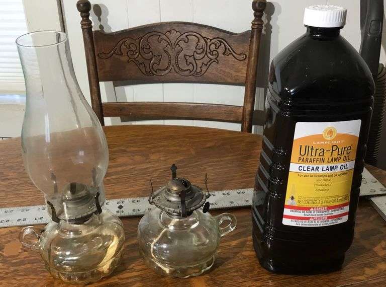 Vintage Oil Lanterns w/ Clear Lamp Oil Sherwood Auctions