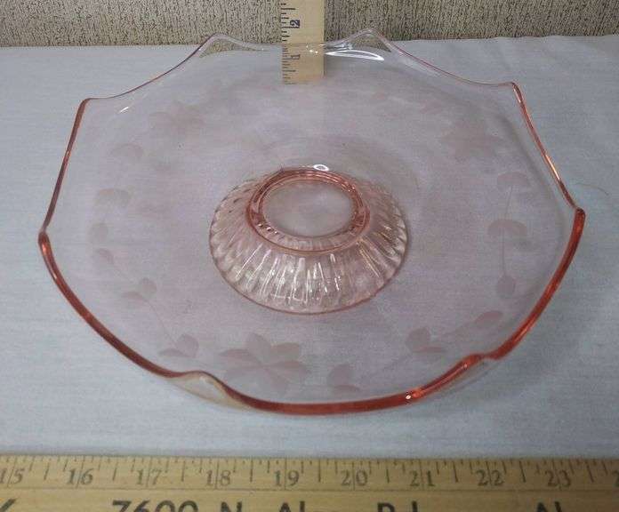 Pink Depression Glass "Lace Edge" Sherwood Auctions