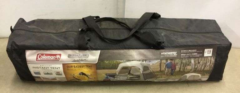 Coleman Weathertec 4 Person 8ft x 7ft Instant Tent &amp; Tent Floor Saver ...