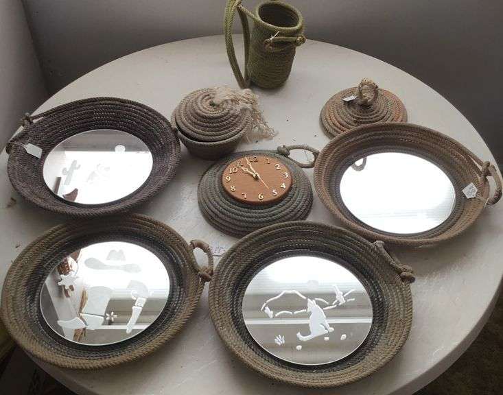 Hand Made Lariat Rope Decor and Trays Sherwood Auctions