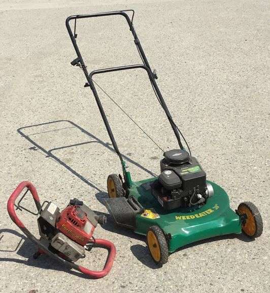Weed Eater Push Mower and Earthquke Jack Hammer Sherwood Auctions