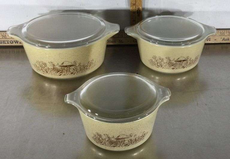 Pyrex Glass Bowls With Lids Sherwood Auctions