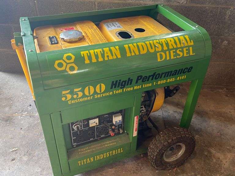 Titan Industrial 5500 High Performance Diesel Generator Sherwood Auctions
