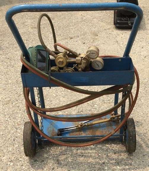 Torch Tank Cart with Regulators and Torch Sherwood Auctions