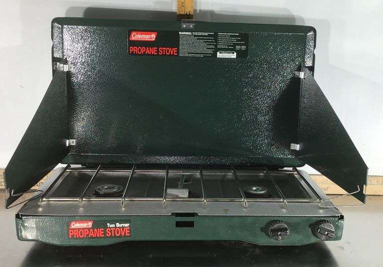 Two Burner Coleman Propane Stove Sherwood Auctions