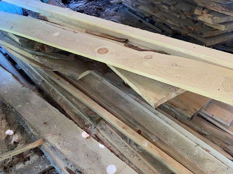 White Pine & Red Oak Rough Sawn Boards 30+ Board Feet Sherwood Auctions