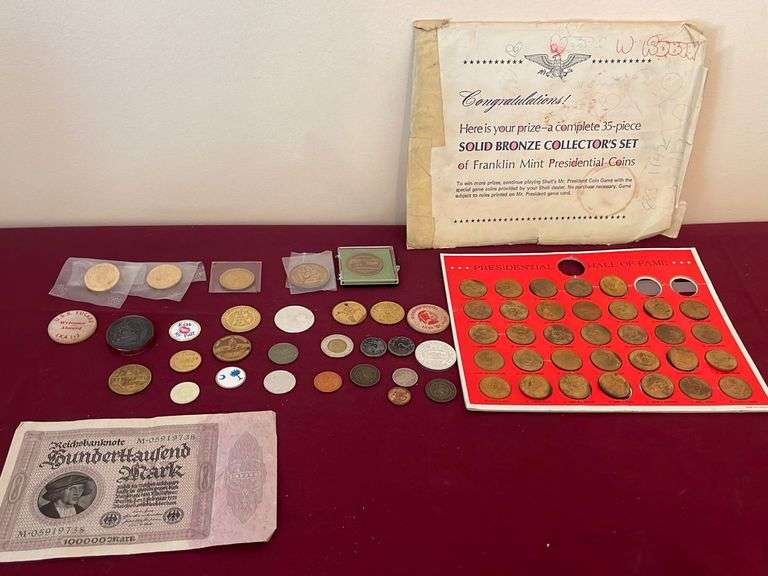 Franklin Mint Presidential CoinsSolid Bronze Coins, Foreign Currency