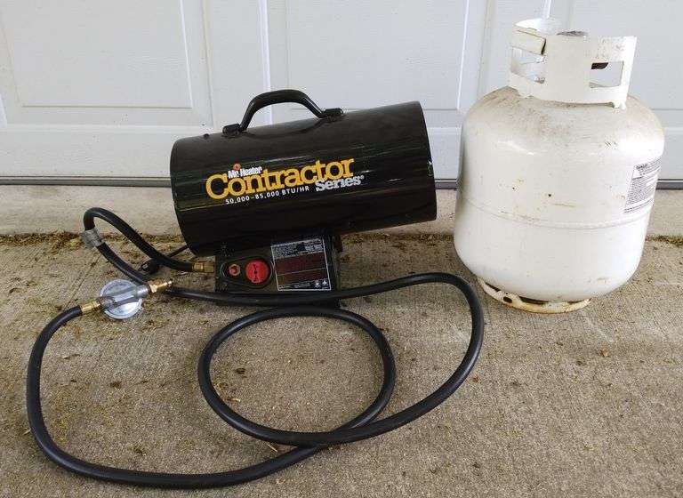 Mr. Heater Contractor Series 50,000-85,000 BTU + 20 Lb Propane Tank -  Sherwood Auctions