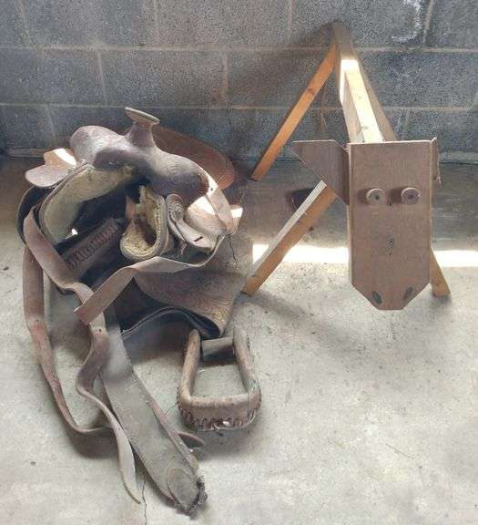 Saddle + Ropping Practice Dummy (22" H, 36" L, 18" D) Sherwood Auctions