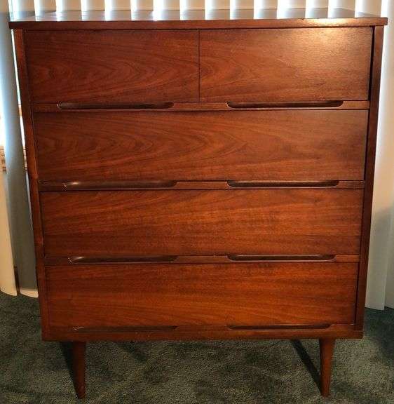 MidCentury Modern Four Drawer Dresser (42” H, 34” L, 18” D) Sherwood