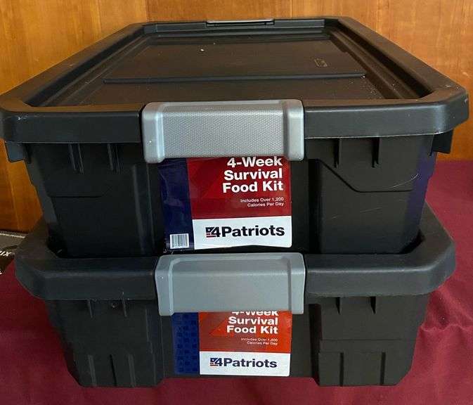 Two 4Week Survival Food Kits by 4 Patriots Sherwood Auctions