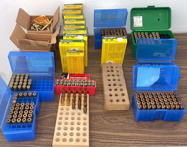 Empty Brass, Empty Ammo Boxes & Ammo Storage Containers Sherwood Auctions