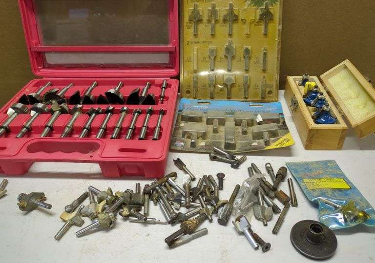 Large Collection Of Router Bits - Sherwood Auctions