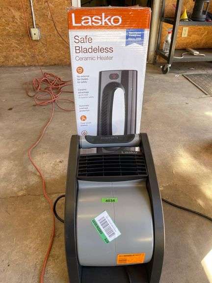 1 Qty) Lasko Safe Bladeless Ceramic Heater (1 Qty) Lasko Blower Fan Model:  U15610 - Sierra Auction Management Inc