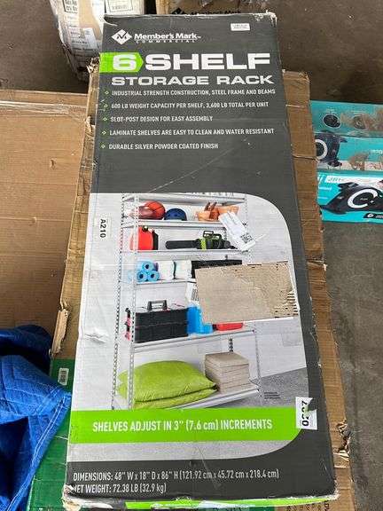 Members Value Rack Header Members Mark Storage Rack - Sierra Auction Management Inc