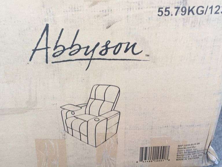Abbyson Travis Power Theater Recliner Sierra Auction Management Inc