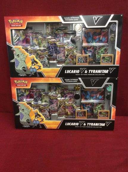 Pokemon TCG: Sword & Shield - Lucario V & Tyranitar V Heavy Hitters Premium Collection Box