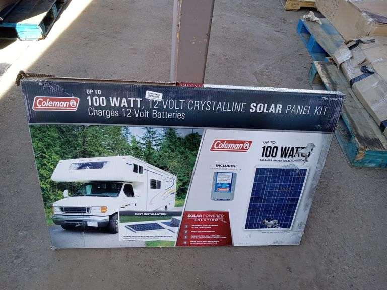 Coleman Solar Panel Kit Sierra Auction Management Inc