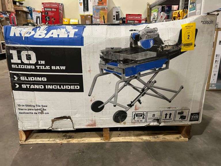 Kobalt 10" Sliding Tile Saw Sierra Auction Management Inc