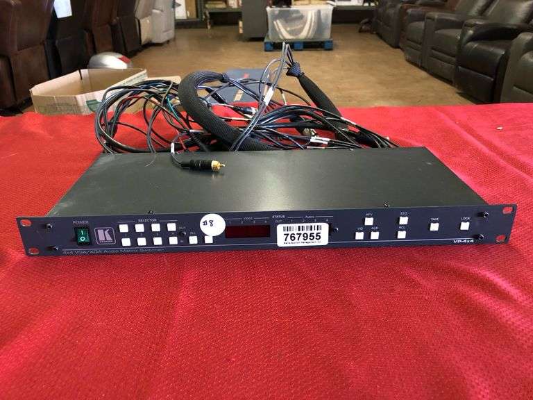 Kramer 4X4 VGA Audio Matrix Switch VP4X4 with Cables Sierra Auction