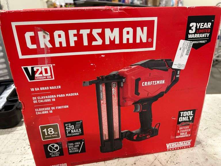Craftsman Brad Nailer ( tool only ) Sierra Auction Management Inc