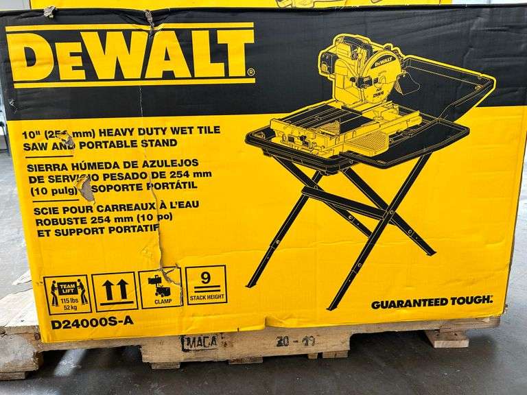 Dewalt 10" Wet Tile Saw And Stand ( missing Pan ) Sierra Auction