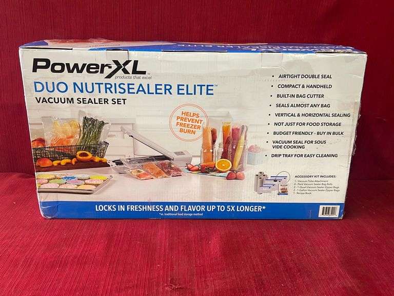 PowerXL Duo NutriSealer Elite Vacuum Sealer Set Sierra Auction Management Inc