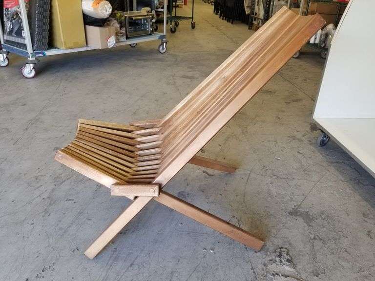 Melino Acacia Wood Low Profile Outdoor Folding Chair Sierra Auction