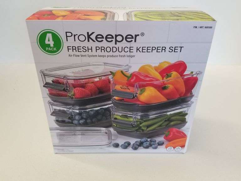 4pk ProKeeper Fresh Produce Conmtainer Set Sierra Auction Management Inc