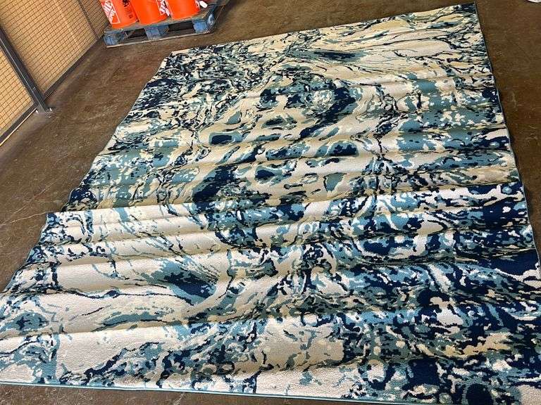 CARMEL COLLECTION Art Carpet 7’6”x10’ Area RugCarmel Blue Sierra