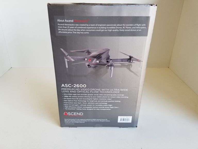 Ascend ASC2600 HD VIdeo Drone Sierra Auction Management Inc