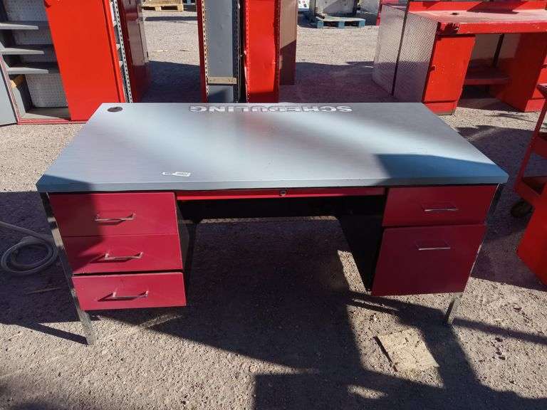 Office Desk with Automotive Decal Sierra Auction Management Inc