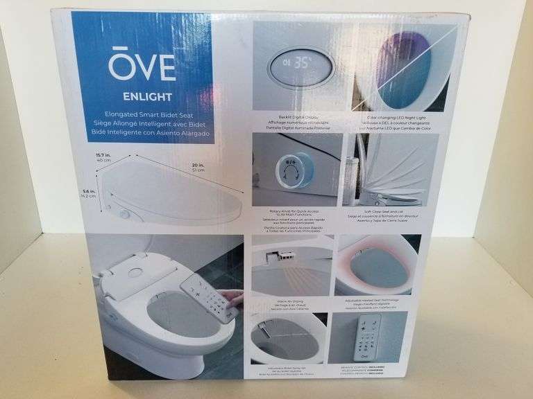 OVE Enlight Smart Elongated Bidet Seat Sierra Auction Management Inc