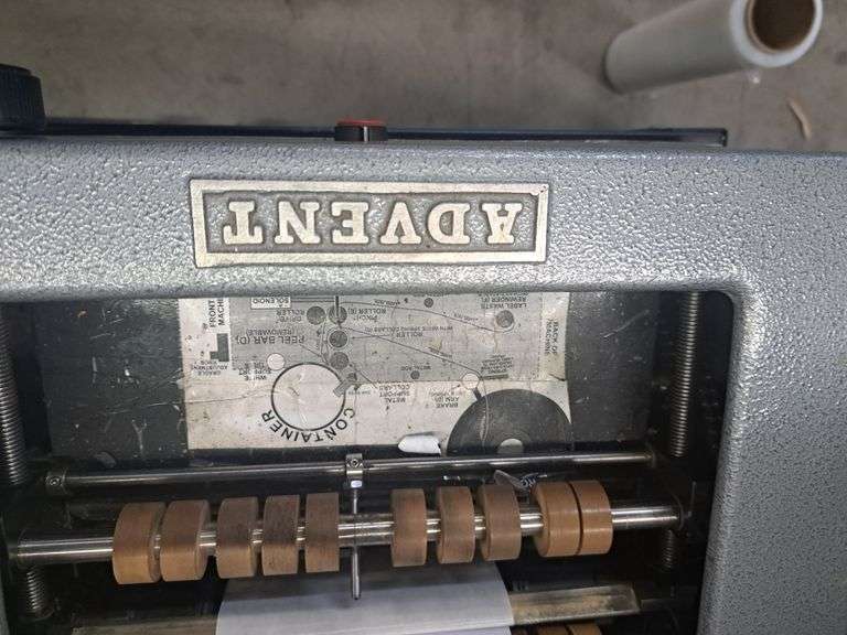 Advent 300 110volt Tube Label Applicator with Cart Sierra Auction