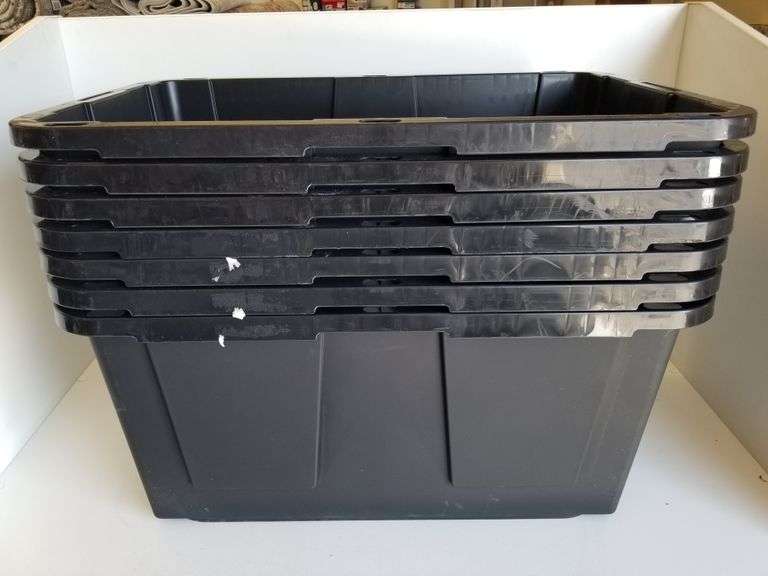 (7pcs) Professional Grade 27 Gallon Storage Bins (No Lids) Sierra