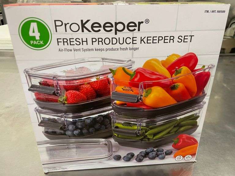 4pk ProKeeper Fresh Produce Keeper Set Sierra Auction Management Inc