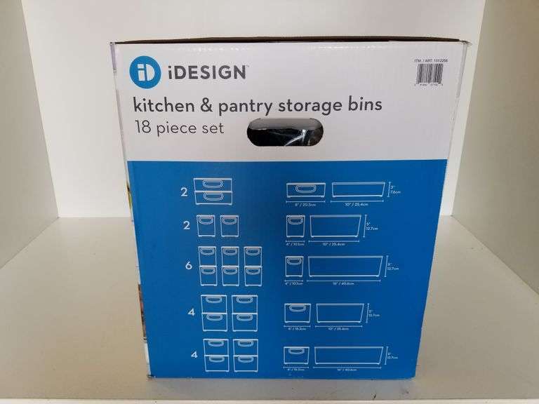 18pc iDEsign KItchen and Pantry Storage BIns Sierra Auction