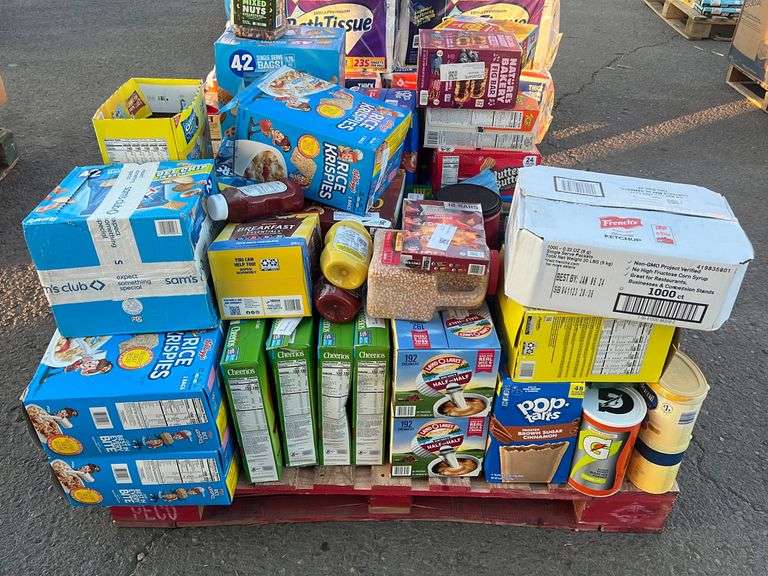 (P) Assorted Foods Cereal, Coffee Creamer, Energy Drinks, Assorted