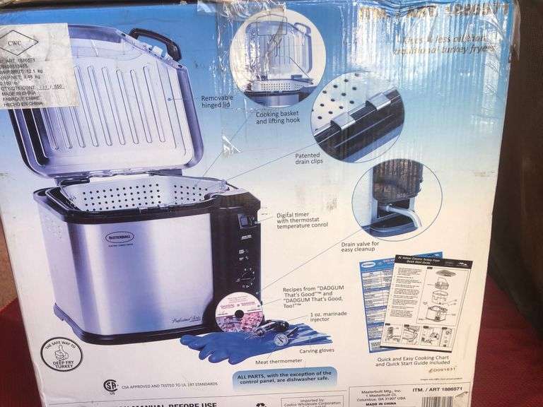 ButterBall Indoor Electric XL Turkey Fryer Sierra Auction Management Inc