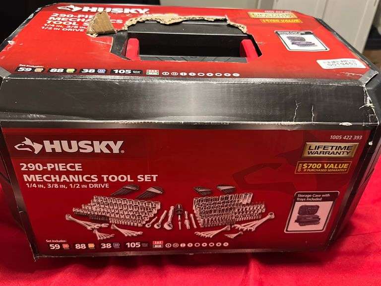 Husky 290Piece Mechanics Tool Set (New) Sierra Auction Management Inc