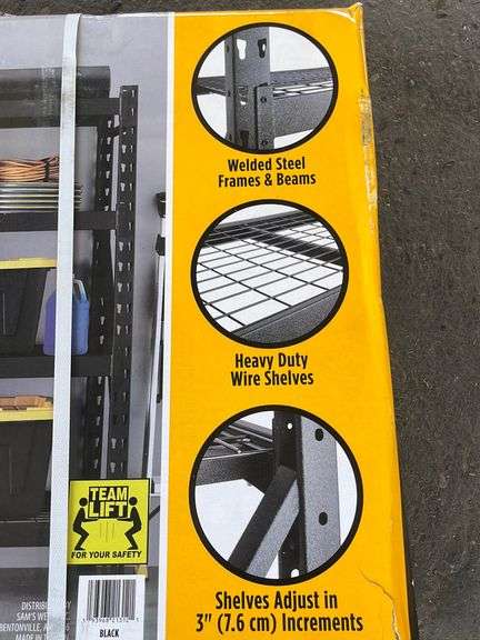 Members Value Rack Header Members Mark Heavy Duty Industrial 4-Shelf Storage Rack - Sierra ...