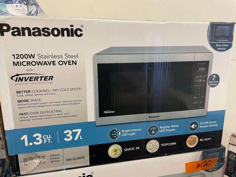 Panasonic 1.3 Cu.Ft. 1200W Stainless Inverter Microwave NNSC668S