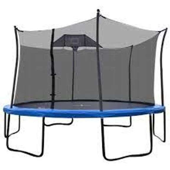 Propel Trampoline 14 Foot Heavy Duty Pro With Basketball Hoop