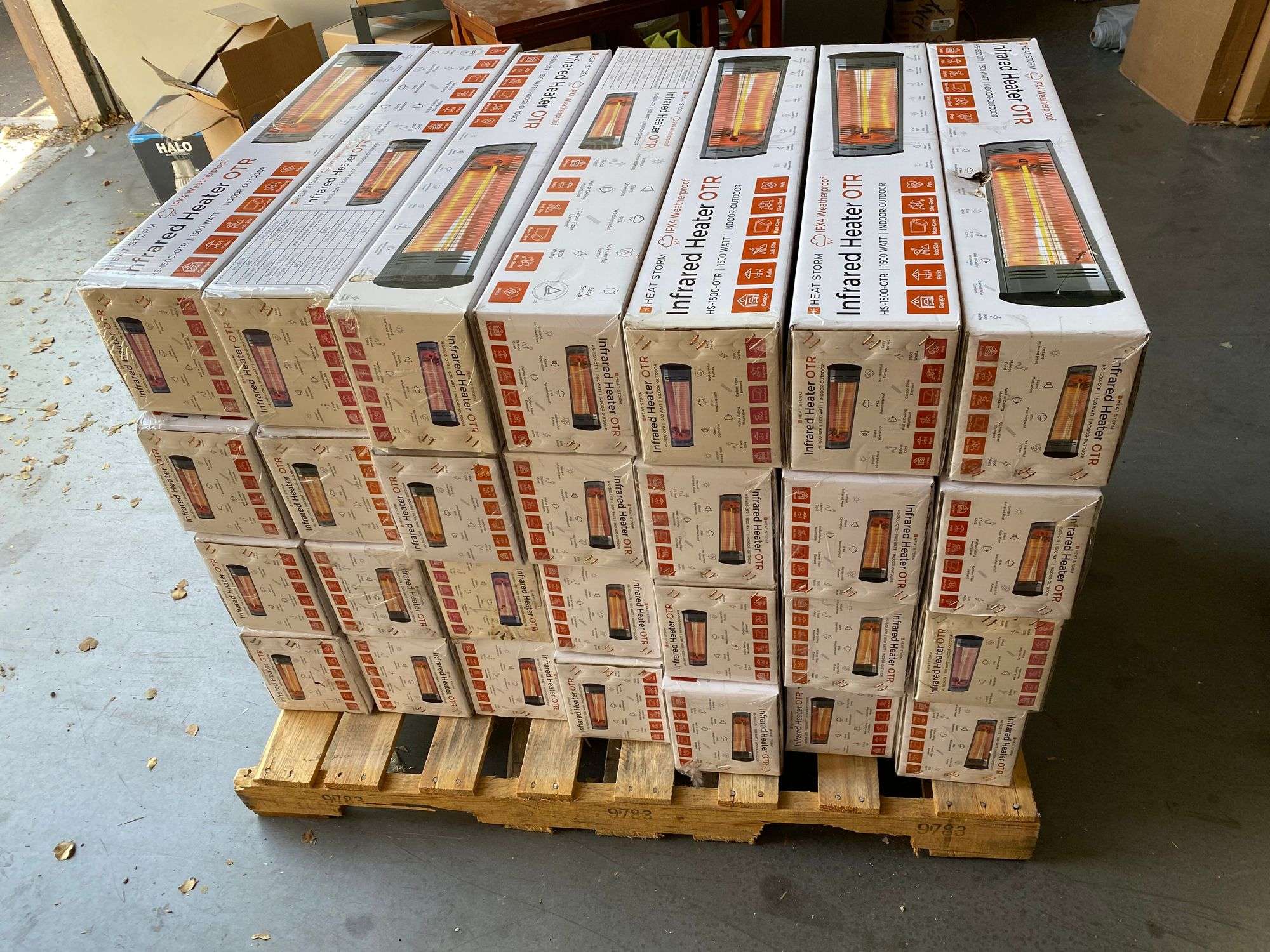 P)Pallet Lot of (28) Heat Storm Infrared Heater HS-1500-OTR - Sierra  Auction Management Inc
