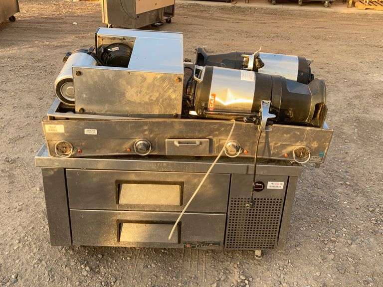 True 2 Drawer Undercounter Refrigerator, 4Ft Countertop Grill, And