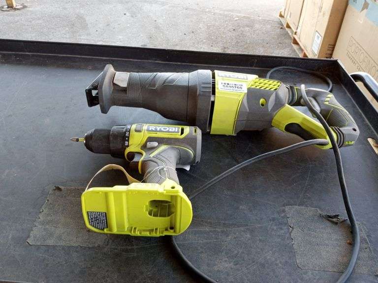 2PC Set Ryobi Electric And Battery Operated Impact Driver And Jigsaw